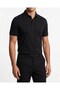 Italian Style Slim Fit Men's Polo Collar Short-Sleeved Knit T-Shirt Black T20043-01 - 3