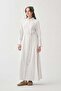 White Dress with Belt Detail - 2