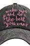 Women's Vintage Wake up Embroidered Adjustable Baseball Cap Hat - 2