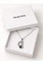 Necklace with Figure of Woman Sitting on the Moon Stainless Steel Gift - 3
