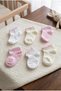 6'Li Antiallergic 100% Cotton Newborn Baby Socks - 2