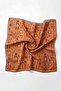 Soft Scarf Geometric Pattern Dark Orange 90X90 - 4