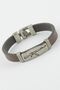 Silah Faux Leather Bracelet - Brown - 2
