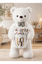 90cm Large White Plush Bear 15-Piece Red Heart Mini Teddy Bear White Gold Love Box Engagement Wedding Valentine Concept Gift Set - 4