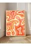 Orange Color Themed 6 Piece Wooden Framed Painting - 5