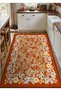 Sdt Red Flower Patterned Modern Woven Base Decorative Carpet Sdt903