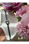 Minimal Metal Cord Women's Wristwatch Silver - 7