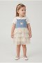 Baby Girl Tulle Skirted Denim Dress Set Blue