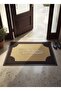 Brown - Cream Hygienic Curly Doormat 40X60 cm - with "Welcome" Written - Moisture Absorbing Door Mat