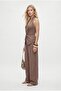 Women's Candice V-Neck Elastic Waist Sleeveless Mink Woven Bottom-Top Set - 2