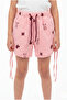 Girl's Elastic Waist Tie-Up Printed Shorts 25033