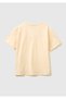 Women's Cream 100% Cotton Classic V-Neck T-Shirt - 2