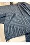 Maze Double Bedspread with Duvet Cover-Indigo Tkebt Indigo - 6