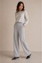 Straight Fit High Waist Cross Woven Daily Wear Medium Thickness Trousers