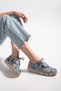 Genuine Leather Soft Sole Women's Blue Mink Casual Shoes - 2
