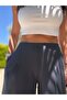 Anthracite Modal Palazzo Trousers with Hidden Elastic Waistband - 5