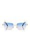 Women's Sunglasses with Uv400 Protection Blue Gold Black Silver Color Plg-2124C5 - 3