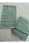 Water Green 3-Piece Cotton Towel Set – Bath & Hand & Face Towel Set – Soft Textured Dowry Set - Gift - 4