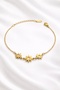 Women's Gold Color 316L Steel Star Bracelet with Stones, Minimal Stylish, Daily Elegant Gift - 3