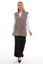 Women's Buttoned Pocketed V-Neck Casual Summer Combed Cotton Mother Vest - 3