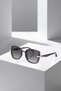 Women's Sunglasses with Uv400 Protection Transparent Smoked Silver Color Plg-2129C3