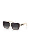 Uv400 Protection Cream Color Anthracite Detailed Square Frame Women's Sunglasses Plg-2130C6 - 4