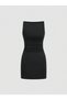 Gathered Detailed Symmetrical Mini Dress Soft Knitted- Do0987