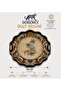 Luxury Glass Surface Presentation Tray 38 cm - Tea and Coffee Serving Tray - Decorative Round Tray with Gold Detail - 3