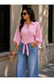 Bat Sleeve Tie-Up Women's Shirt - 2