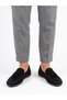 Men's Black Genuine Leather Flexible Sole Tassel Loafer - 2
