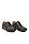 Black Genuine Leather Lace-Up Men's Casual Shoes - 3