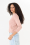 Women's Powder Collar Low-Cut Detailed Soft Textured Crew Neck Knitwear Sweater - 6