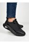 Men's Black Genuine Leather Orthopedic Thick Soled Casual Sneaker Shoes
