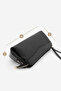 Women's Wicker Look Clutch & Portfolio Hand and Shoulder Bag with Internal Pocket Amarte Black - 8