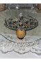 White Crystal Stone Princess Crown Elegant Birthday Hair Accessory
