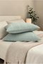 Seranova Bordered 2 Pieces 50X70 Pillowcases 100% Cotton Covered Hotel Type Durable - 2