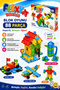 Flexy Tangles Block Game 88 Pieces - Toy Lego Set - Interlocking Stem Lego Set - Educational Toy