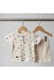 Jacquard 2-Piece Baby Boy Summer Set - 100% Organic Cotton