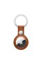 AirTag Leather Key Ring - Saddle Brown