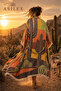 Cactus Patterned Oversize Muslin Kimono, 100% Cotton, Breathable, Light and Comfortable Premium, Beach and Resort - 6