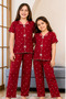 Cotton Summer Half Sleeve Stylish Bow Design Children's Pajama Set
