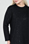 Plus Size Women's Spring Summer Hijab Tunic and Pants Viscose Double Mother Set High Quality Black - 2