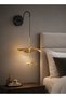 Modern Lighting, Wall lamp, Light, Gold and Black Color, 37x20 cm, Suitable for bedroom and living room, Adjustable height - 2