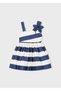 One-Shoulder Flower Detailed Girl's Dress_Mnvs3924