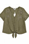 Women's Khaki Knitted Top 15371083