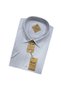 Men's Classic Wide Cut Plain Short Sleeve Cotton Shirt - 2