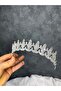 Sparkling Zircon Stone Bridal Crown Wedding Hair Accessory Elegant and Modern Model - 2
