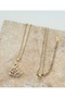 Gold Color White Zircon Stone Swan Model Tarnish Resistant Steel Necklace - 5