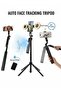 AI Auto Face Tracking Tripod 70.9" 360° Rotation with Light Remote Gesture Phone Stand