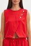 Button Detailed Asymmetrical Blouse - 4